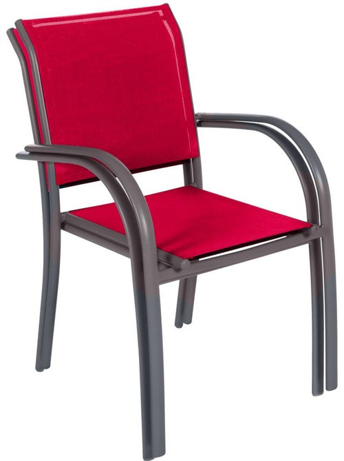 Fauteuil de jardin empilable en aluminium et acier PIAZZA - Kiabi