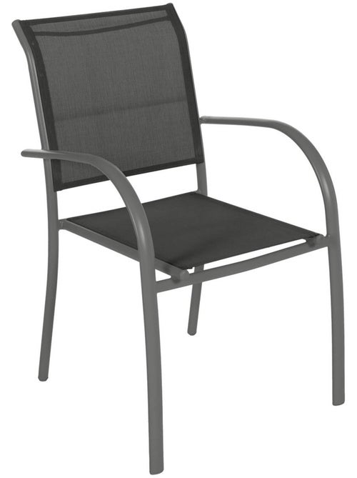 Fauteuil de jardin empilable en aluminium et acier PIAZZA - Kiabi Fauteuil de jardin empilable en aluminium et acier PIAZZA - Kiabi