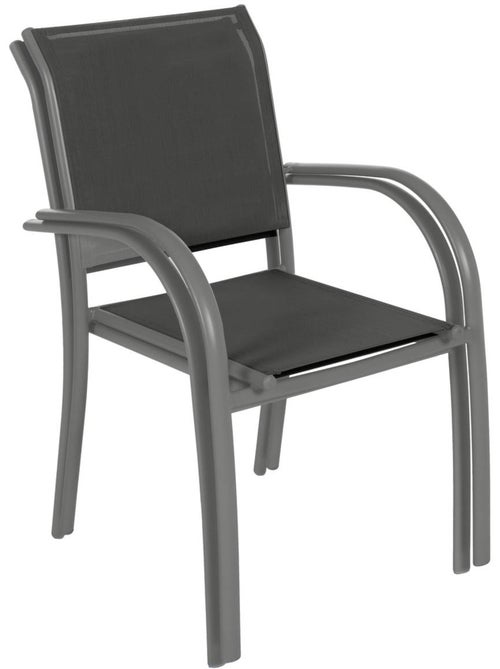 Fauteuil de jardin empilable en aluminium et acier PIAZZA - Kiabi Fauteuil de jardin empilable en aluminium et acier PIAZZA - Kiabi
