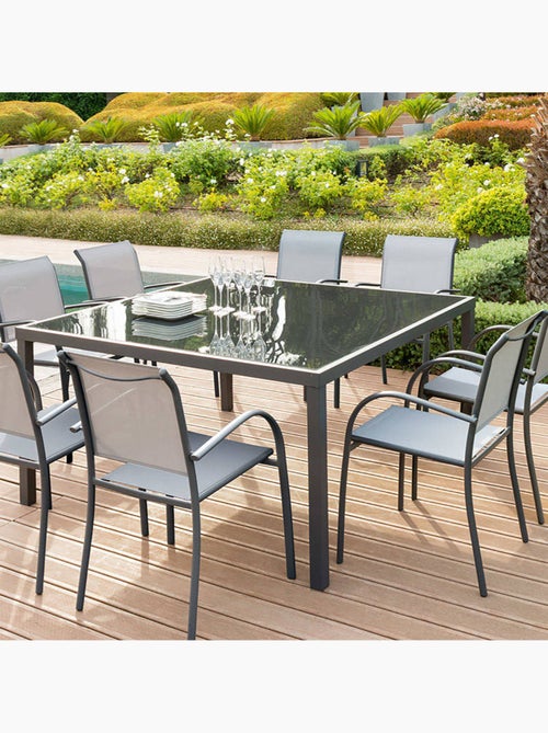 Fauteuil de jardin empilable en aluminium et acier PIAZZA - Kiabi Fauteuil de jardin empilable en aluminium et acier PIAZZA - Kiabi