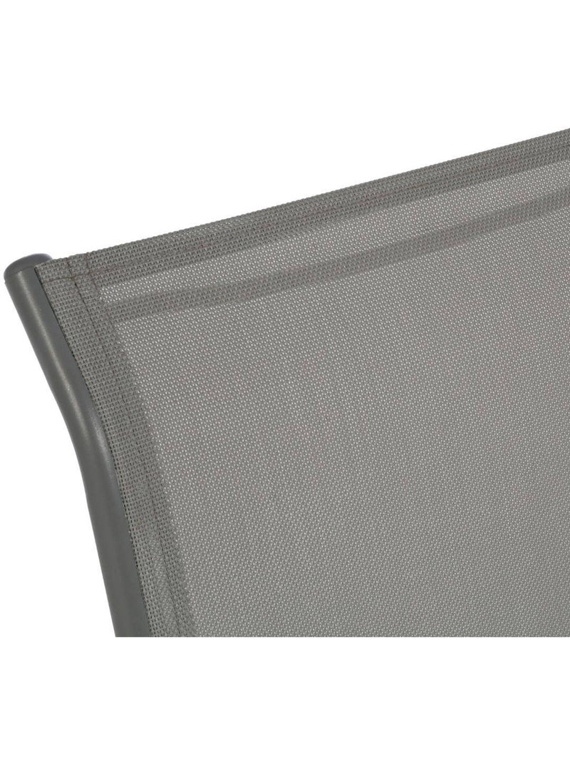 Fauteuil de jardin empilable en aluminium et acier PIAZZA Gris galet - Kiabi