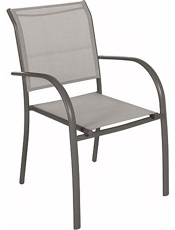 Fauteuil de jardin empilable en aluminium et acier PIAZZA