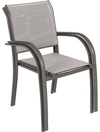 Fauteuil de jardin empilable en aluminium et acier PIAZZA