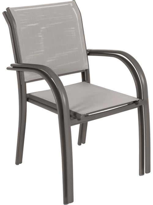 Fauteuil de jardin empilable en aluminium et acier PIAZZA - Kiabi Fauteuil de jardin empilable en aluminium et acier PIAZZA - Kiabi