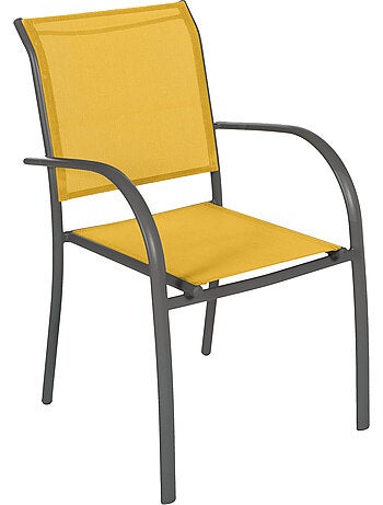 Fauteuil de jardin empilable en aluminium et acier PIAZZA
