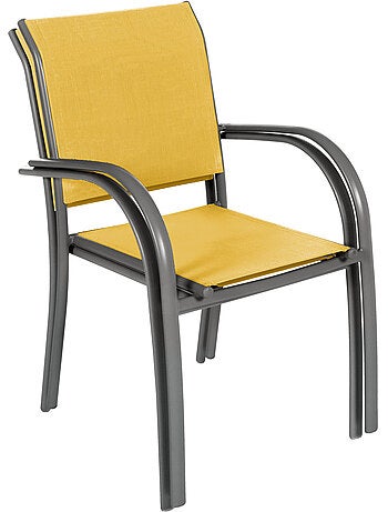 Fauteuil de jardin empilable en aluminium et acier PIAZZA