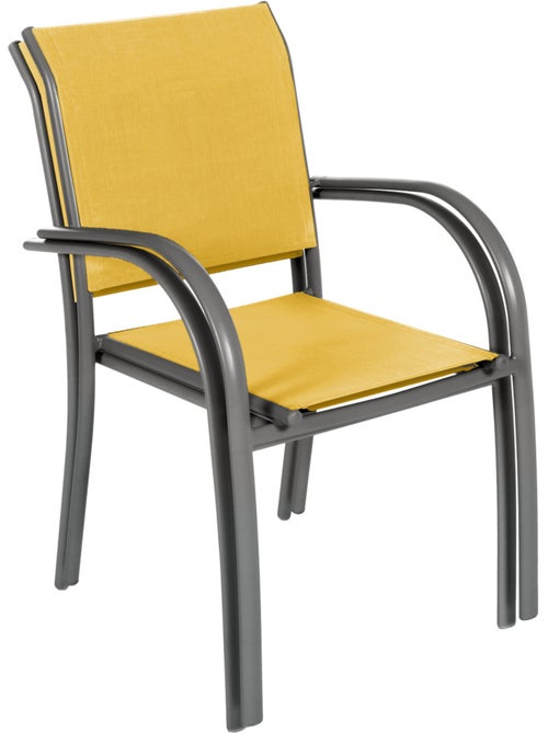 Fauteuil de jardin empilable en aluminium et acier PIAZZA - Kiabi Fauteuil de jardin empilable en aluminium et acier PIAZZA - Kiabi