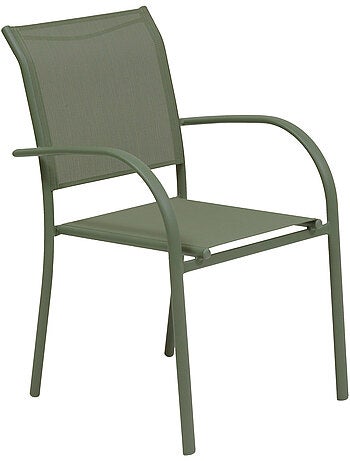 Fauteuil de jardin empilable en aluminium et acier PIAZZA