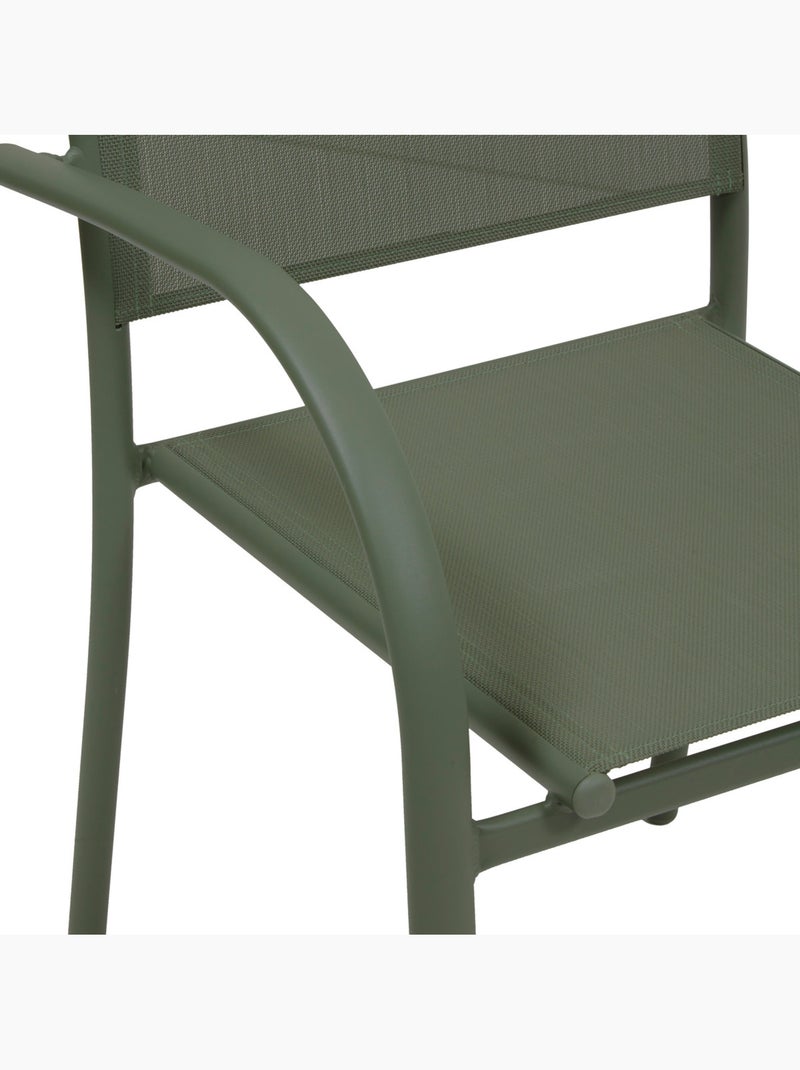 Fauteuil de jardin empilable en aluminium et acier PIAZZA Vert clair - Kiabi