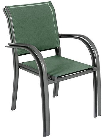 Fauteuil de jardin empilable en aluminium et acier PIAZZA