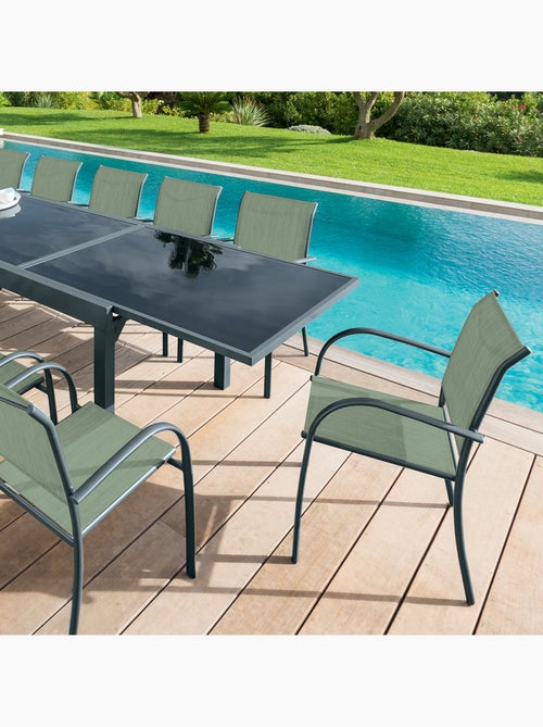 Fauteuil de jardin empilable en aluminium et acier PIAZZA - Kiabi Fauteuil de jardin empilable en aluminium et acier PIAZZA - Kiabi