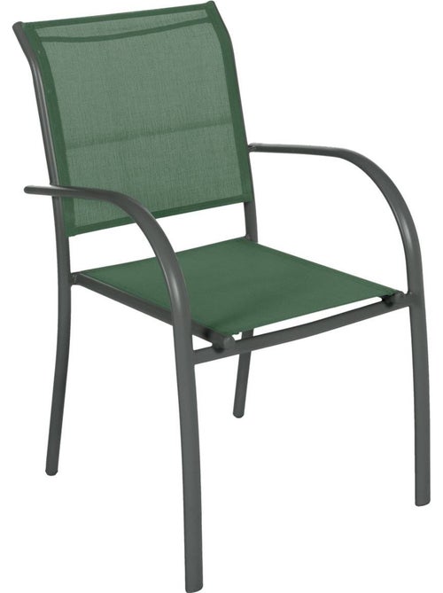 Fauteuil de jardin empilable en aluminium et acier PIAZZA - Kiabi