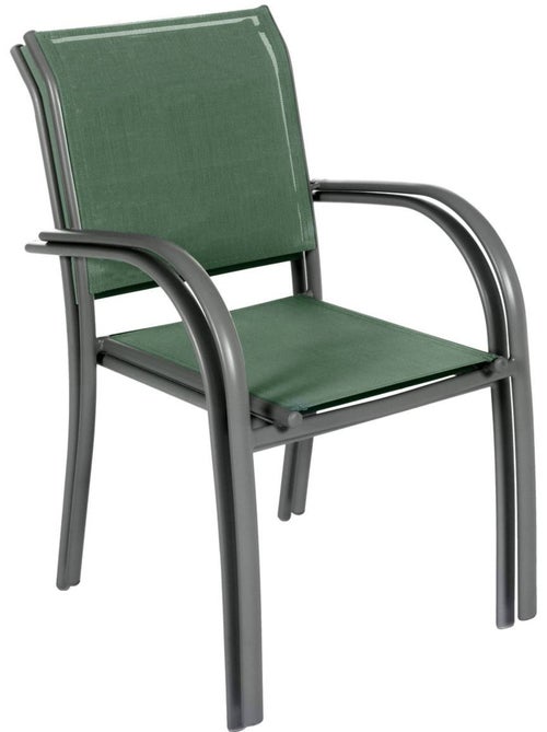 Fauteuil de jardin empilable en aluminium et acier PIAZZA - Kiabi