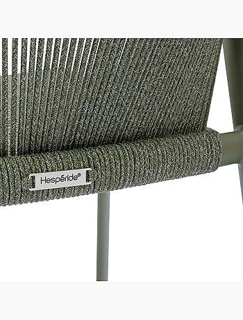 Fauteuil de jardin empilable en aluminium et corde tressée RIU