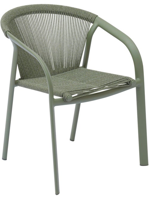 Fauteuil de jardin empilable en aluminium et corde tressée RIU - Kiabi Fauteuil de jardin empilable en aluminium et corde tressée RIU - Kiabi
