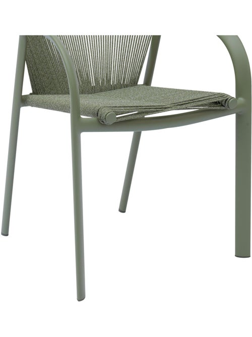 Fauteuil de jardin empilable en aluminium et corde tressée RIU - Kiabi Fauteuil de jardin empilable en aluminium et corde tressée RIU - Kiabi