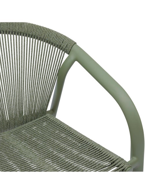 Fauteuil de jardin empilable en aluminium et corde tressée RIU - Kiabi Fauteuil de jardin empilable en aluminium et corde tressée RIU - Kiabi
