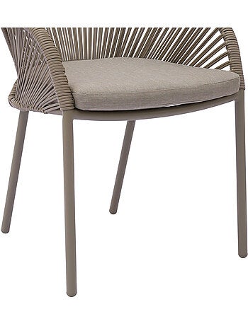 Fauteuil de jardin empilable en aluminium et rotin ORYON