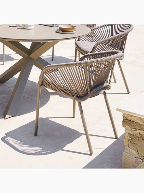 Fauteuil de jardin empilable en aluminium et rotin ORYON - Kiabi
