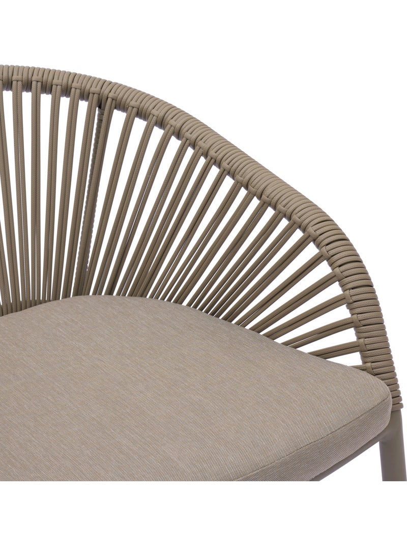 Fauteuil de jardin empilable en aluminium et rotin ORYON Marron - Kiabi