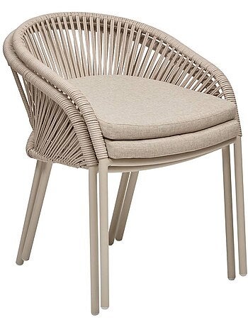 Fauteuil de jardin empilable en aluminium ORYON