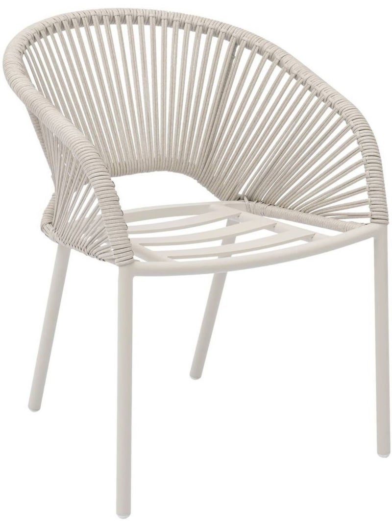 Fauteuil de jardin empilable en aluminium ORYON Beige - Kiabi