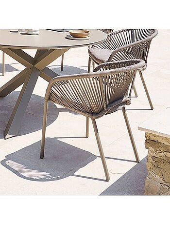 Fauteuil de jardin empilable en aluminium ORYON