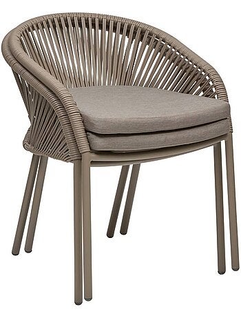 Fauteuil de jardin empilable en aluminium ORYON