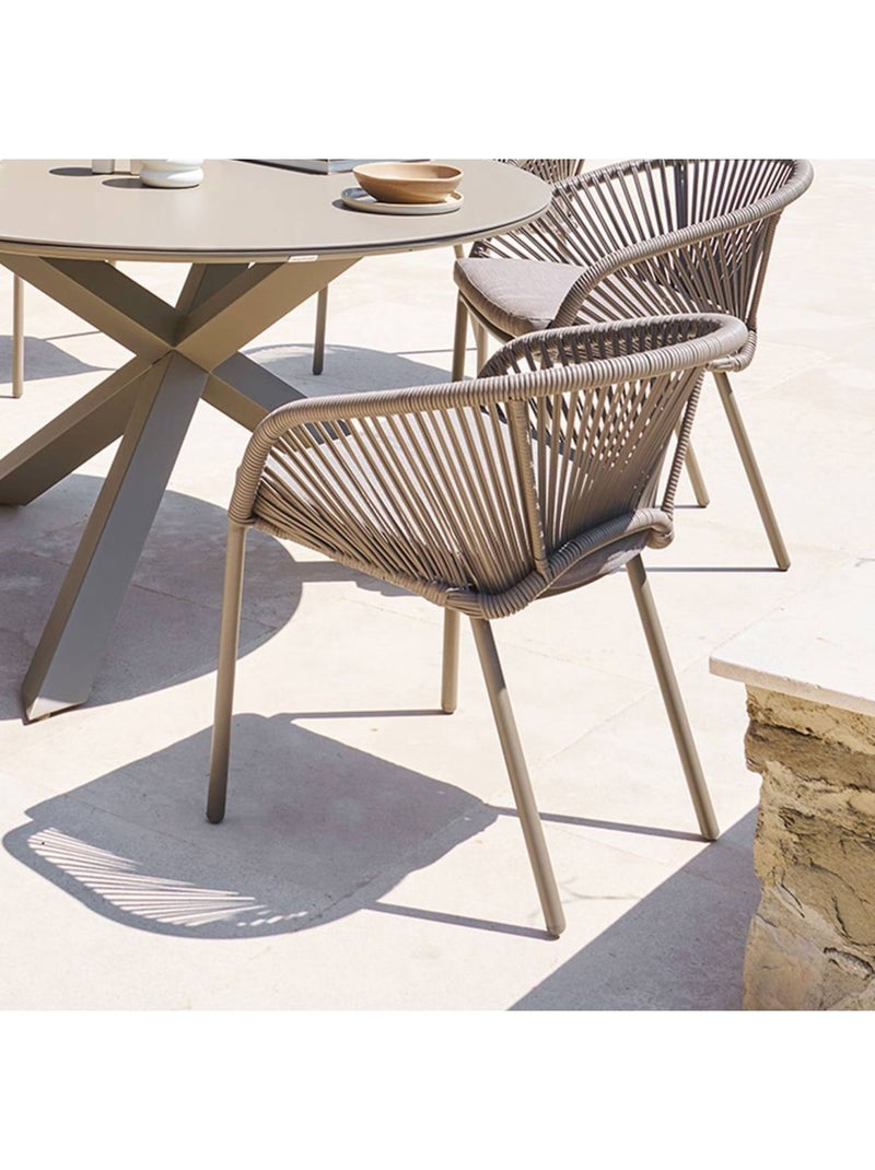 Fauteuil de jardin empilable en aluminium ORYON Marron - Kiabi