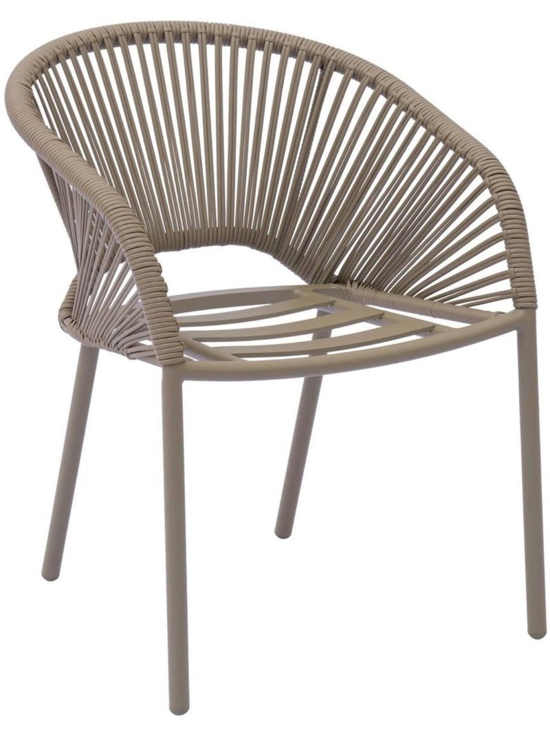 Fauteuil de jardin empilable en aluminium ORYON Marron - Kiabi