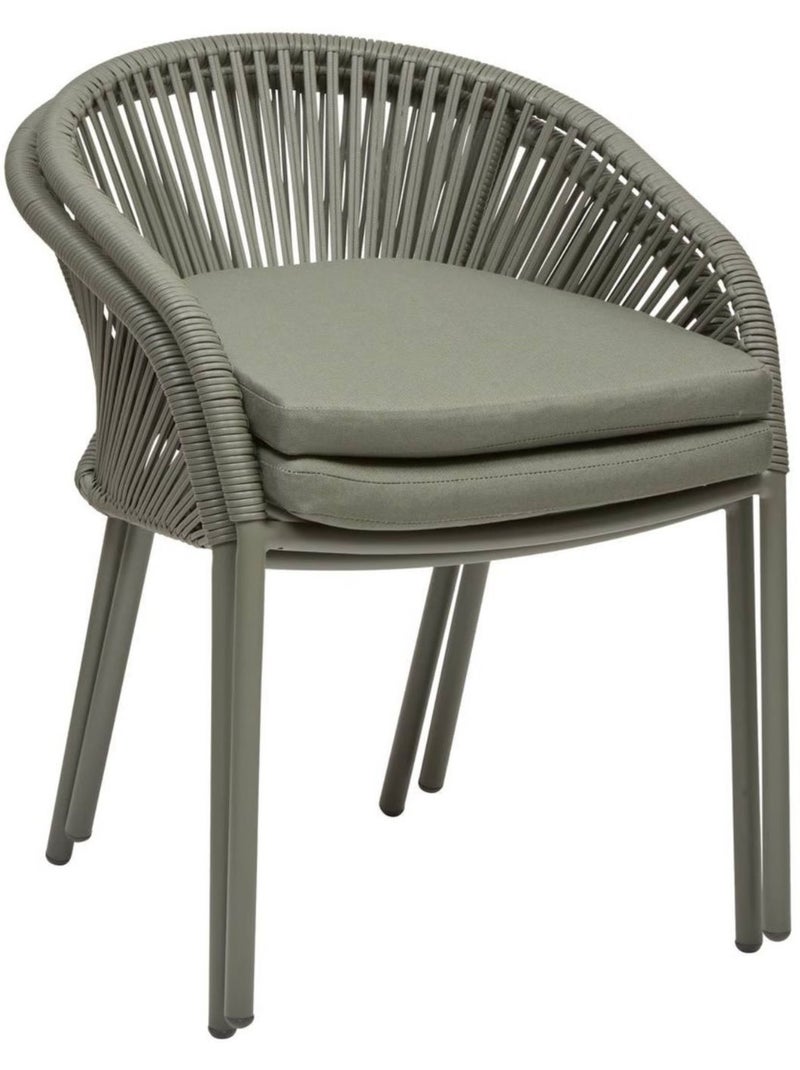 Fauteuil de jardin empilable en aluminium ORYON Vert - Kiabi