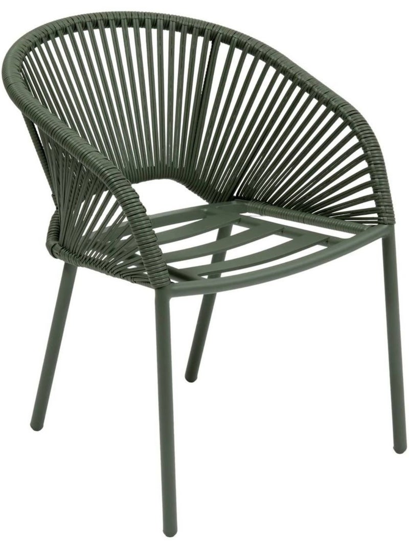 Fauteuil de jardin empilable en aluminium ORYON Vert - Kiabi