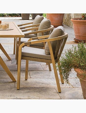 Fauteuil de jardin empilable en bois d'acacia PAPOUASIE