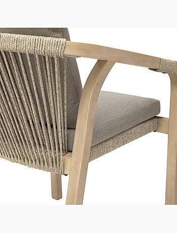 Fauteuil de jardin empilable en bois d'acacia papouasie