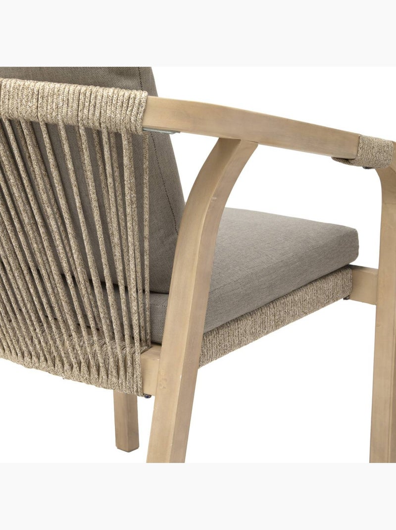 Fauteuil de jardin empilable en bois d'acacia papouasie Taupe - Kiabi