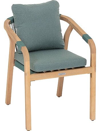 Fauteuil de jardin empilable en bois d'acacia papouasie