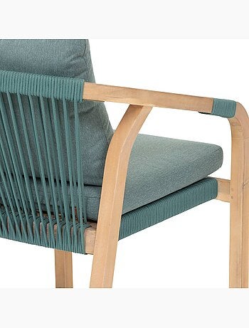 Fauteuil de jardin empilable en bois d'acacia papouasie