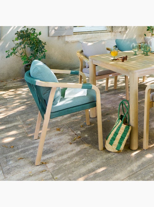 Fauteuil de jardin empilable en bois d'acacia papouasie - Kiabi
