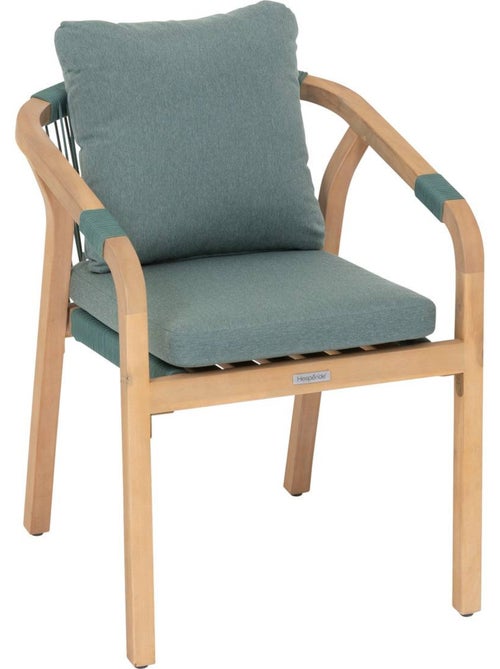 Fauteuil de jardin empilable en bois d'acacia papouasie - Kiabi