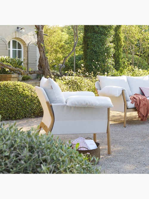 Fauteuil de jardin en aluminium avec coussins ODEMILIA - Kiabi