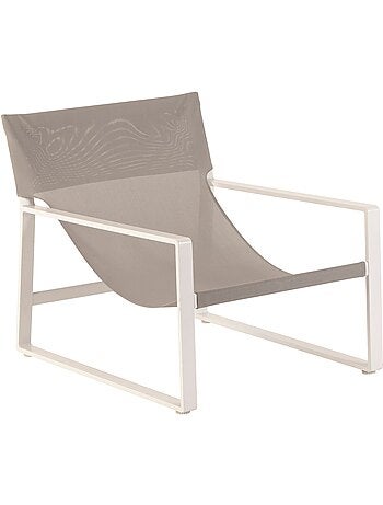 Fauteuil de jardin en aluminium avec repose-pieds LAMBINIO