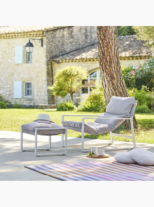 Fauteuil de jardin en aluminium avec repose-pieds LAMBINIO - Kiabi