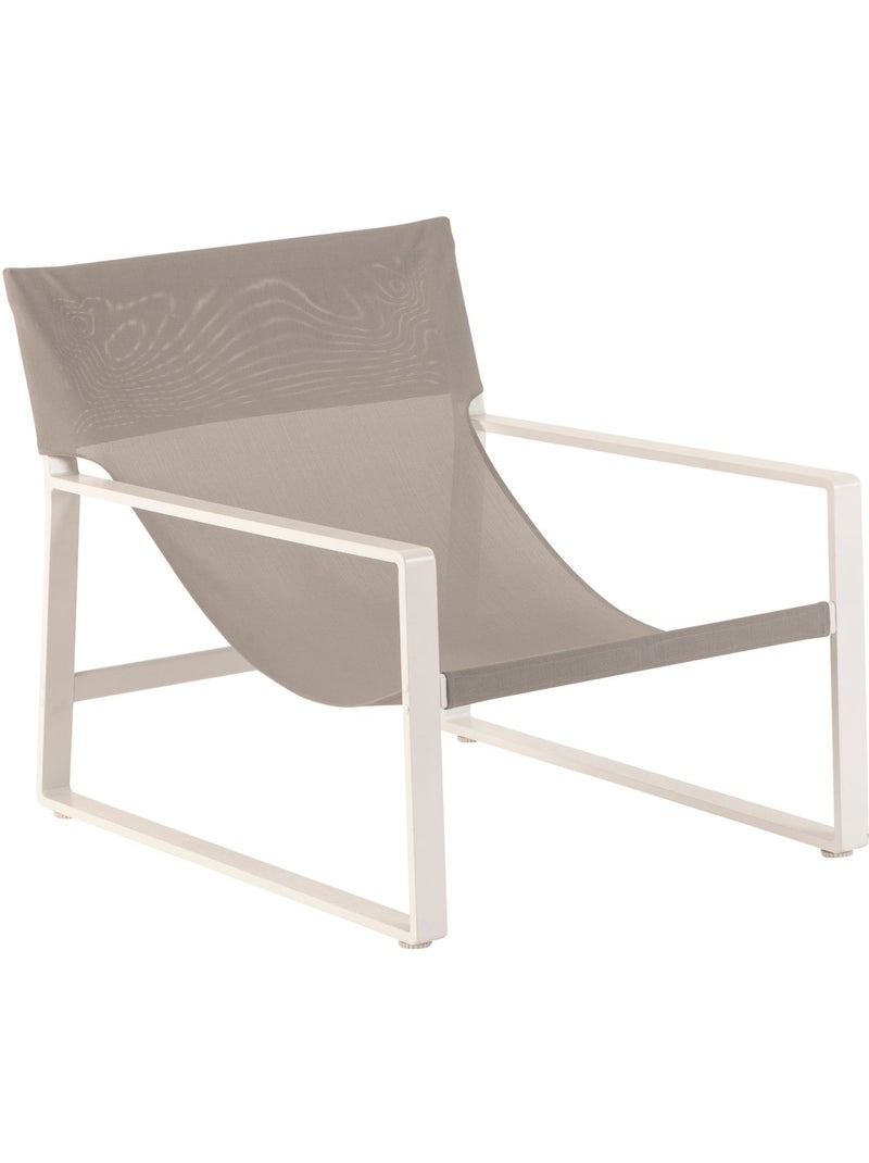 Fauteuil de jardin en aluminium avec repose-pieds LAMBINIO Blanc - Kiabi