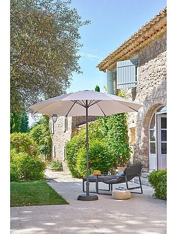 Fauteuil de jardin en aluminium avec repose-pieds LAMBINIO