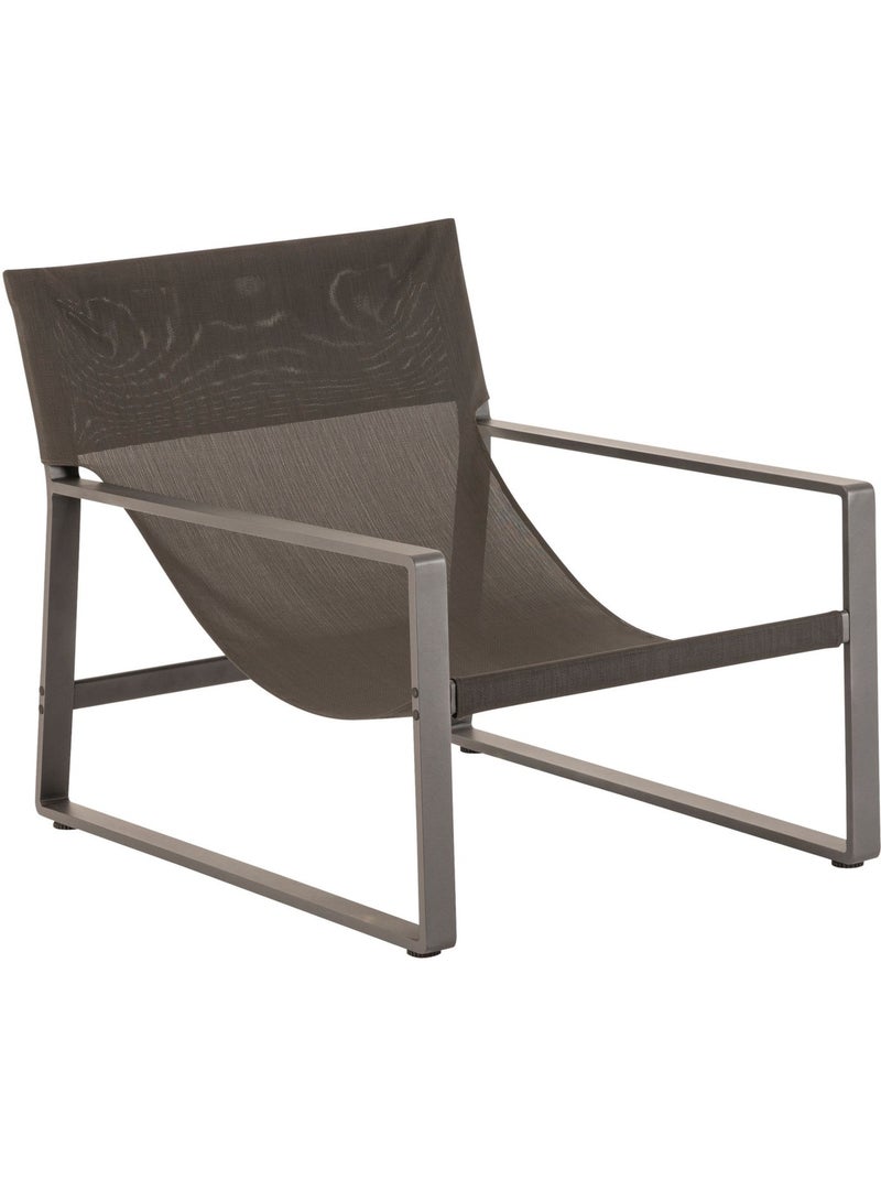 Fauteuil de jardin en aluminium avec repose-pieds LAMBINIO Gris foncé - Kiabi