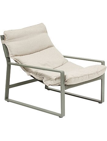 Fauteuil de jardin en aluminium avec repose-pieds LAMBINIO
