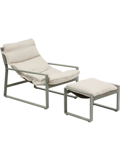 Fauteuil de jardin en aluminium avec repose-pieds LAMBINIO - Kiabi