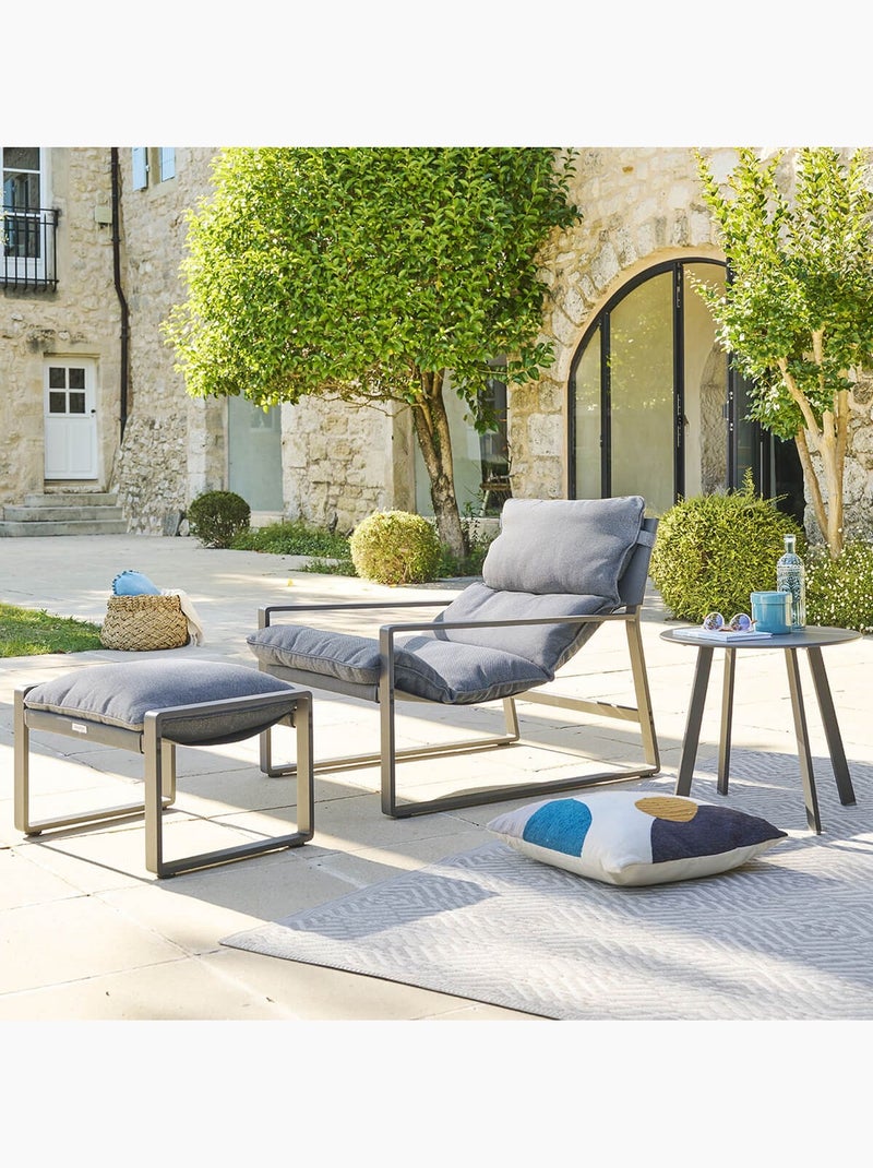 Fauteuil de jardin en aluminium avec repose-pieds LAMBINIO Vert - Kiabi