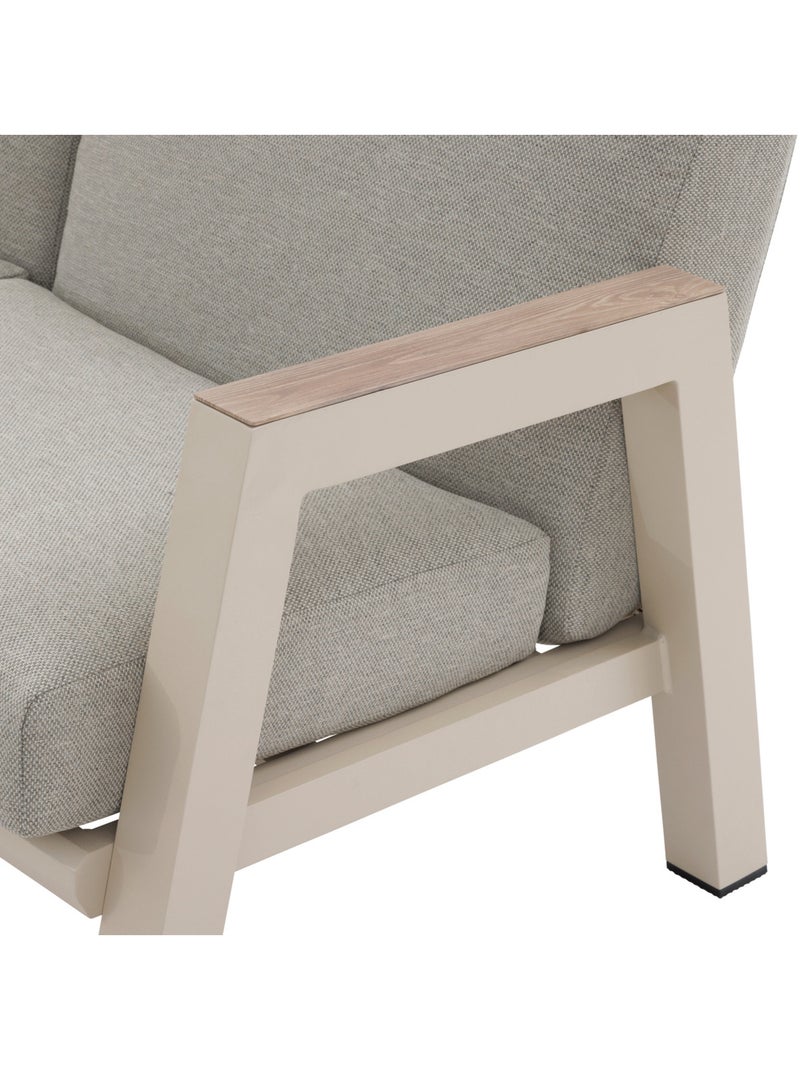Fauteuil de jardin en aluminium AXIOME Beige argile - Kiabi