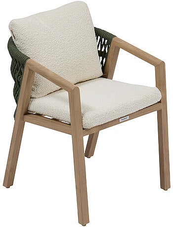 Fauteuil de jardin en aluminium et corde tressée MYLORE